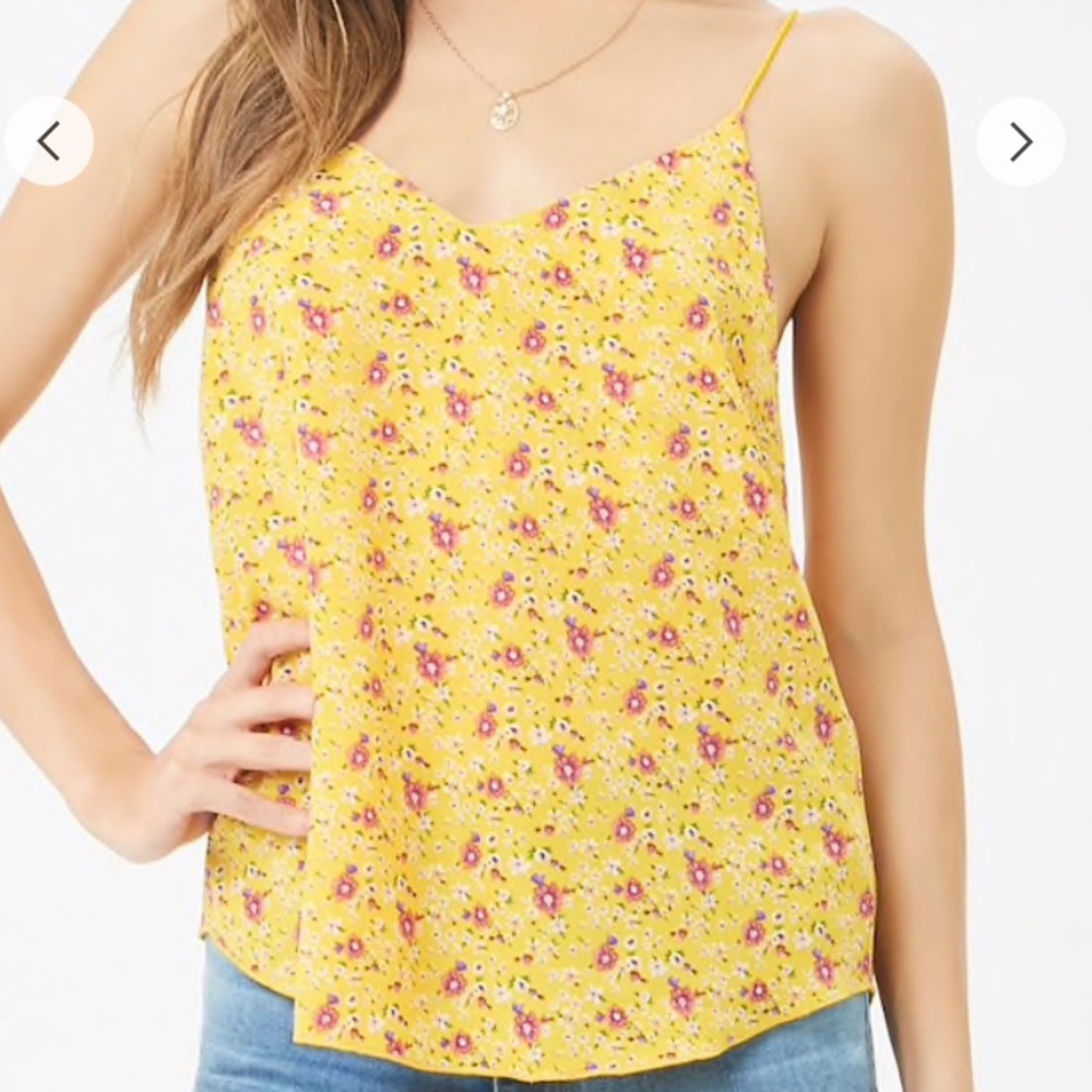 Forever21 Yellow Floral Cami